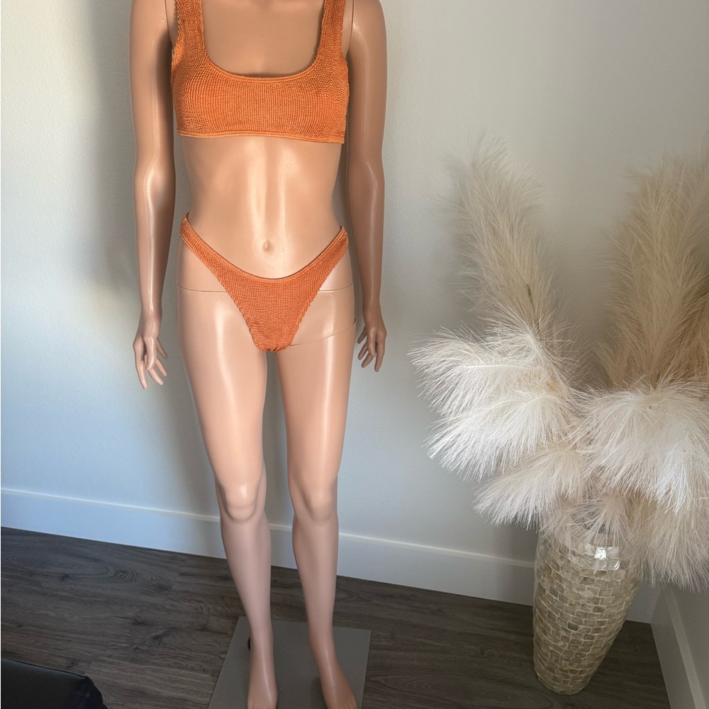 Bond-eye Textured Burnt Orange Bikini